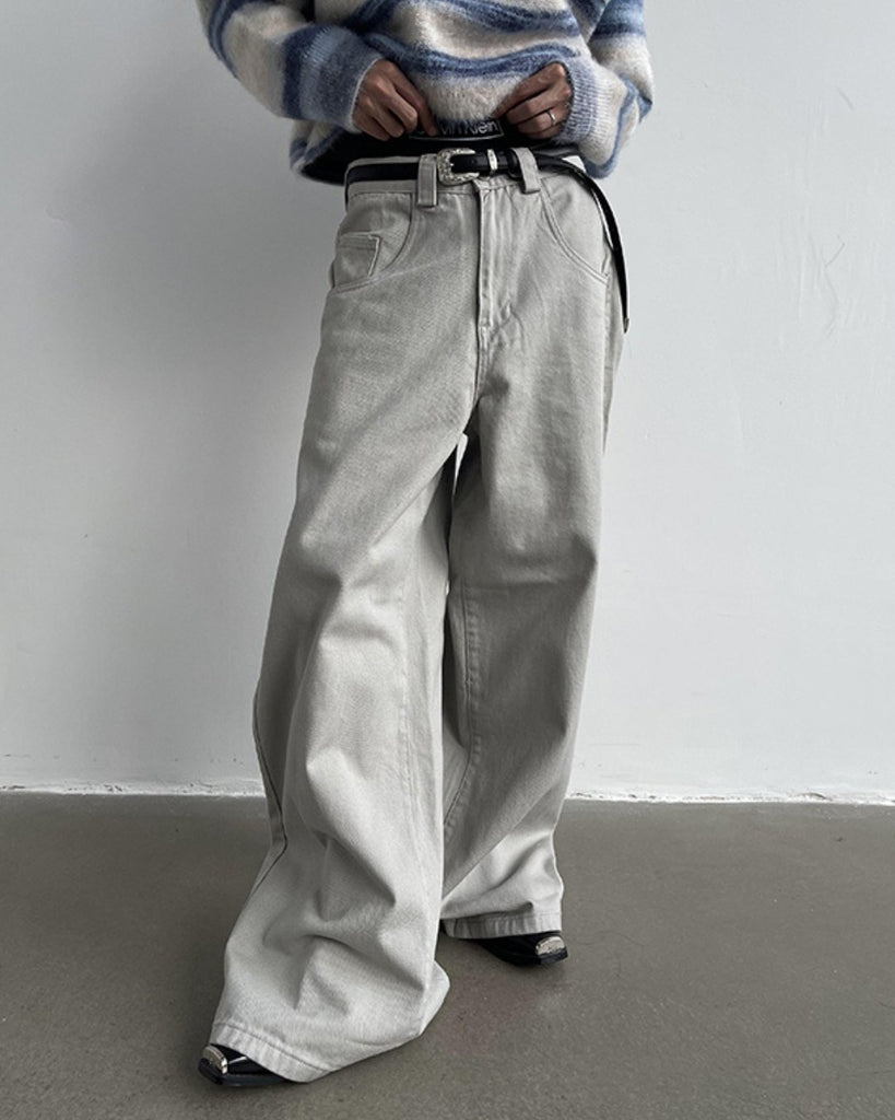 Retro Wide Denim Pants GSB0002 - KBQUNQ｜韓国メンズファッション通販サイト