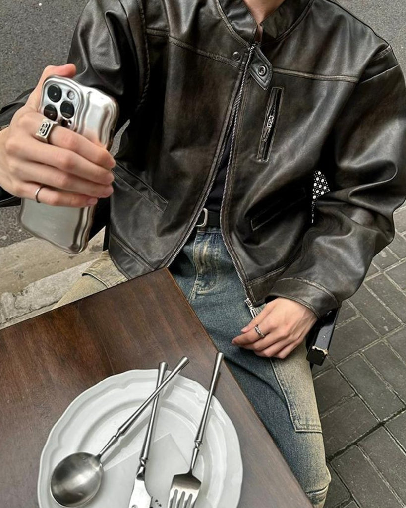 Riders Faux Leather Jacket JMH0055 - KBQUNQ｜ファッション通販