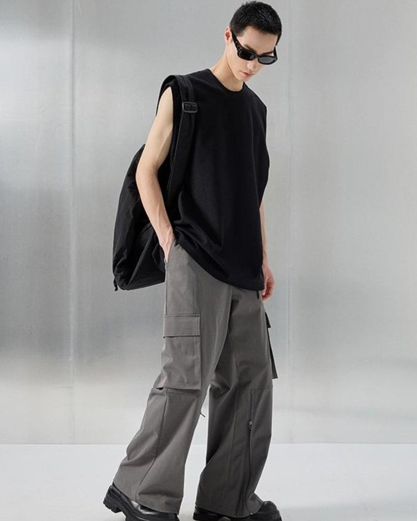 Round Neck Sleeveless Vest NAS0015 - KBQUNQ｜韓国メンズファッション通販サイト