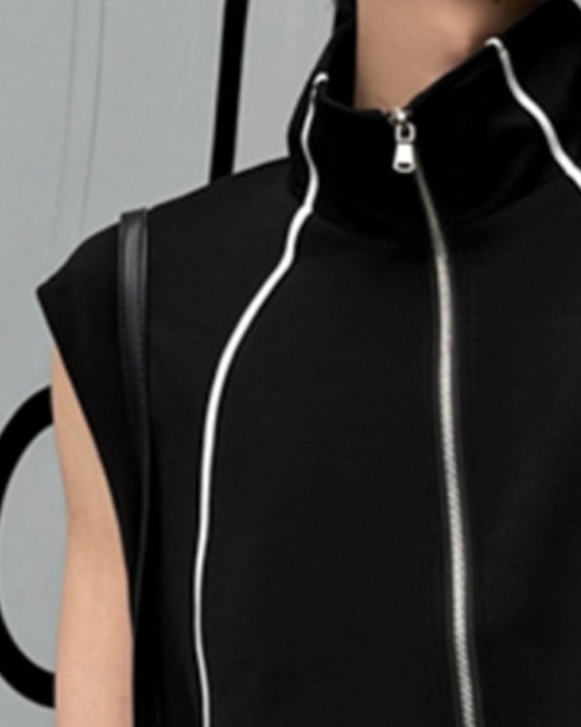 Round Stitched Zip Vest TNS0124 - KBQUNQ｜韓国メンズファッション通販サイト