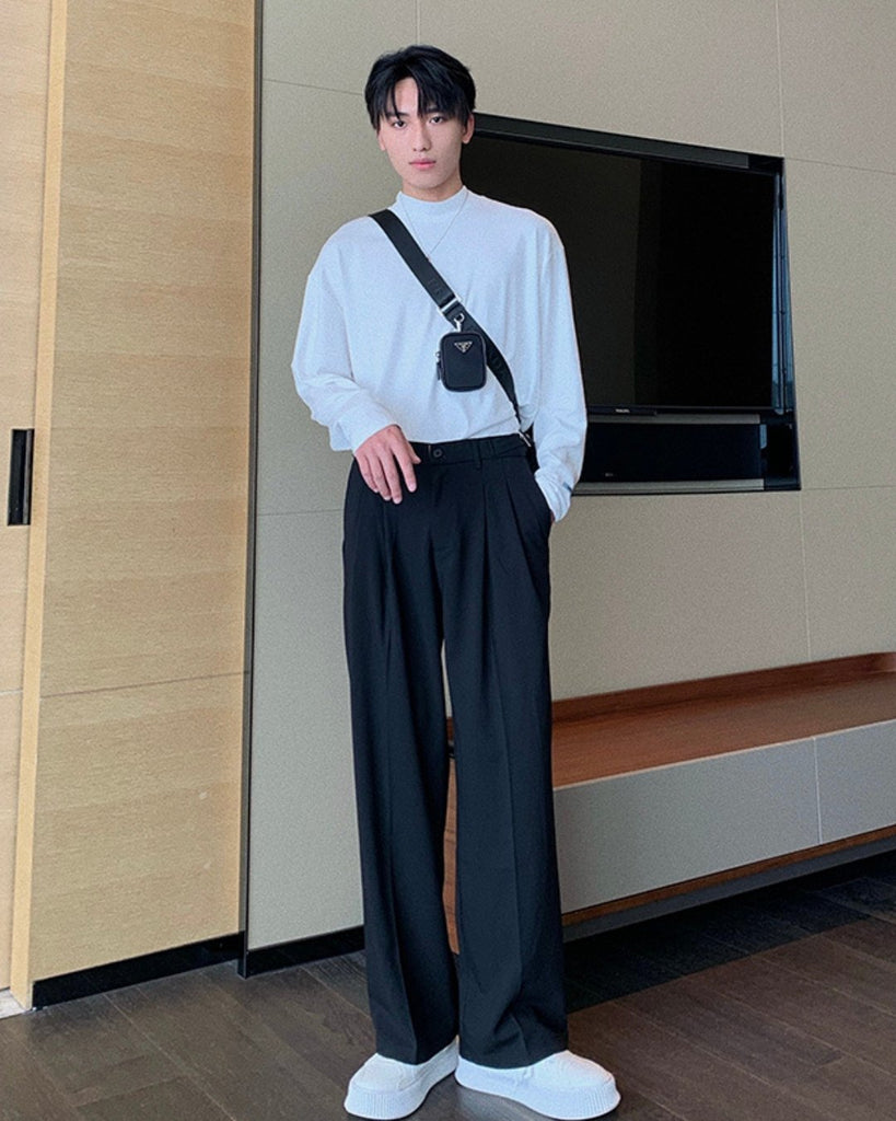 Ruffian Handsome Casual Draped Pants HUD0016 - KBQUNQ｜韓国メンズファッション通販サイト
