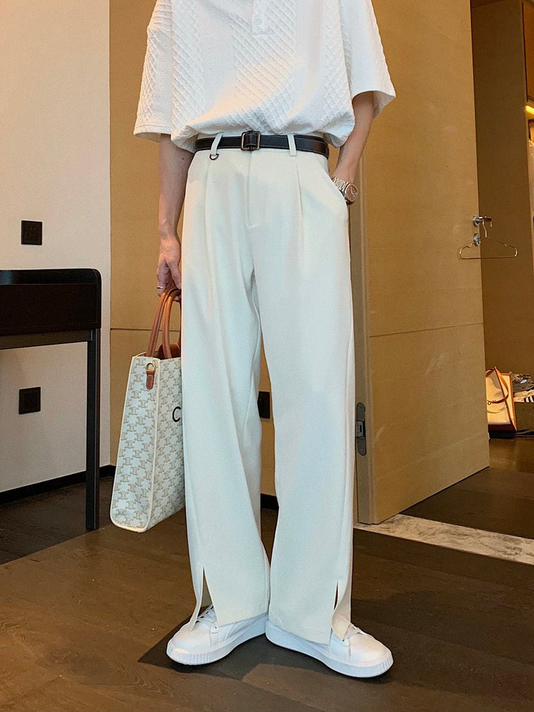 Slit High Street Casual Pants HUD0032 - KBQUNQ｜韓国メンズファッション通販サイト