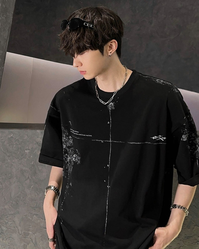 Splash Inc Round Neck T-Shirt JMH0022 - KBQUNQ｜韓国メンズファッション通販サイト