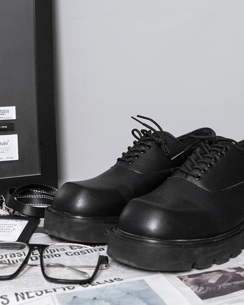 Square Leather Shoes Lace Up Shoes HUD0008 - KBQUNQ｜韓国メンズファッション通販サイト