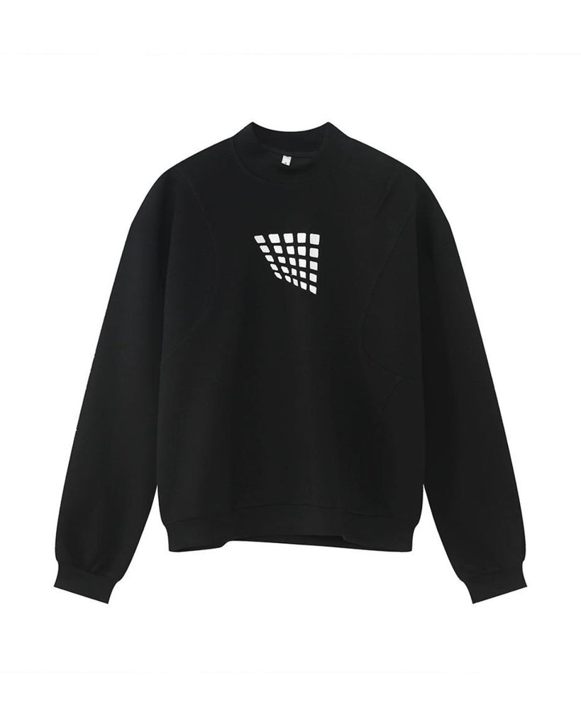 Square Print Casual Long Sleeve Sweatshirt OYC0006 - KBQUNQ｜ファッション通販