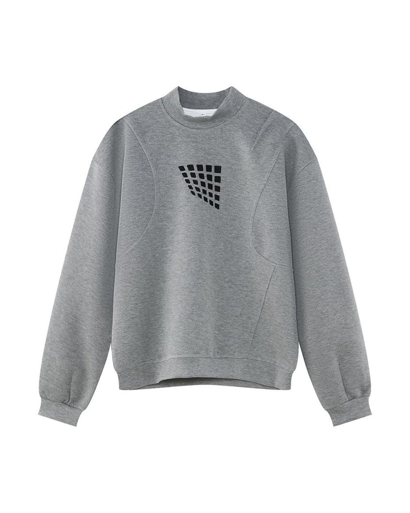 Square Print Casual Long Sleeve Sweatshirt OYC0006 - KBQUNQ｜ファッション通販