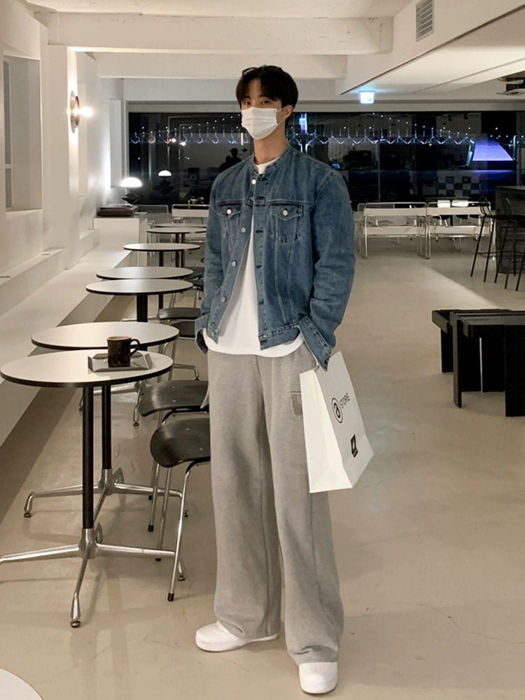Stand Collar Denim Jacket VCH0149 - KBQUNQ｜ファッション通販