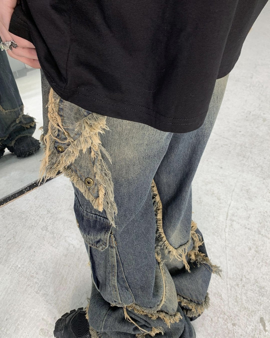 Star Design Old Washed Denim Pants ASD0031 – KBQUNQ
