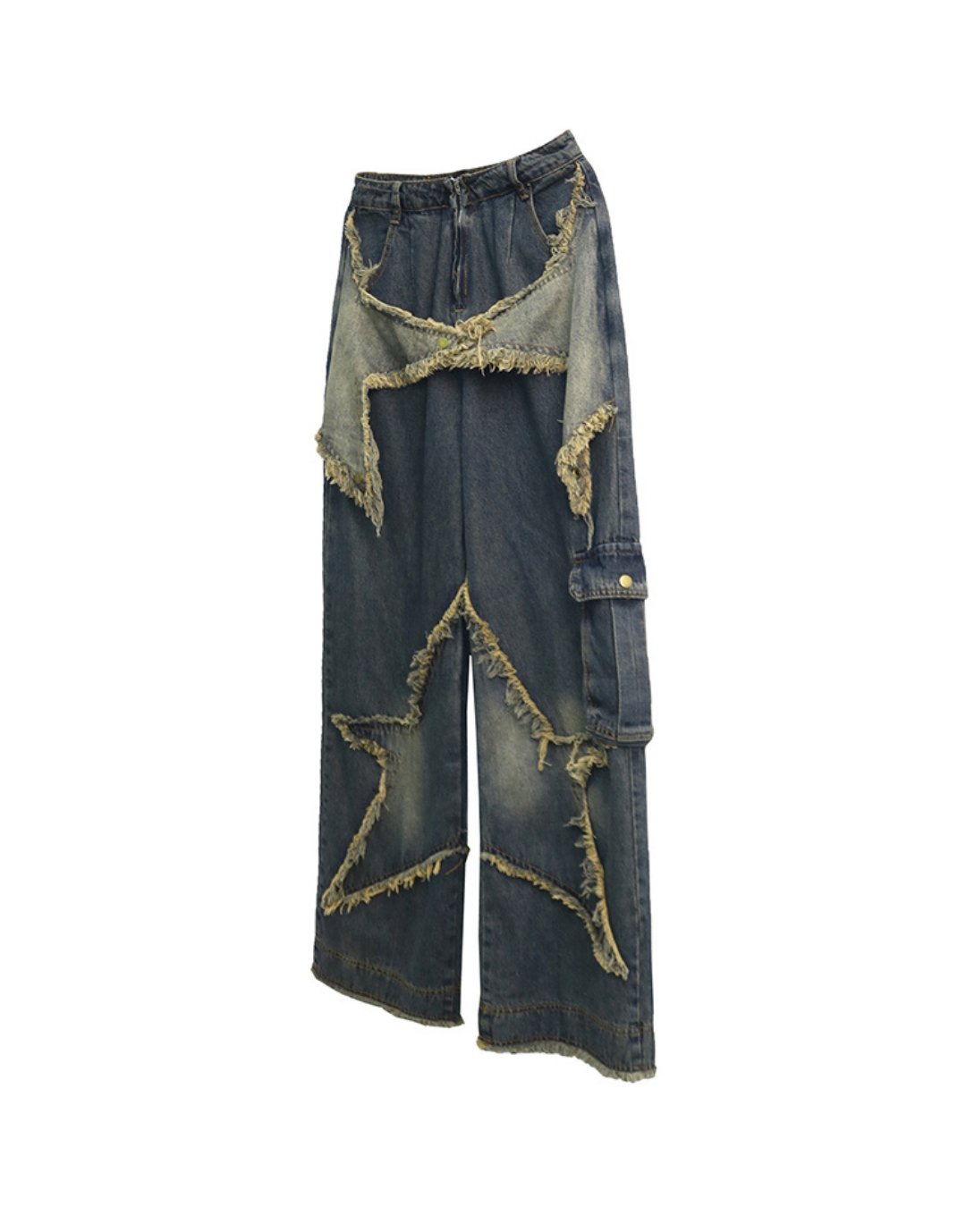 Star Design Old Washed Denim Pants ASD0031 – KBQUNQ