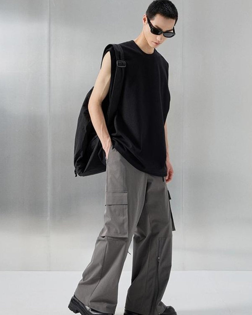 Straight Cargo Pants NAS0007 - KBQUNQ｜韓国メンズファッション通販サイト