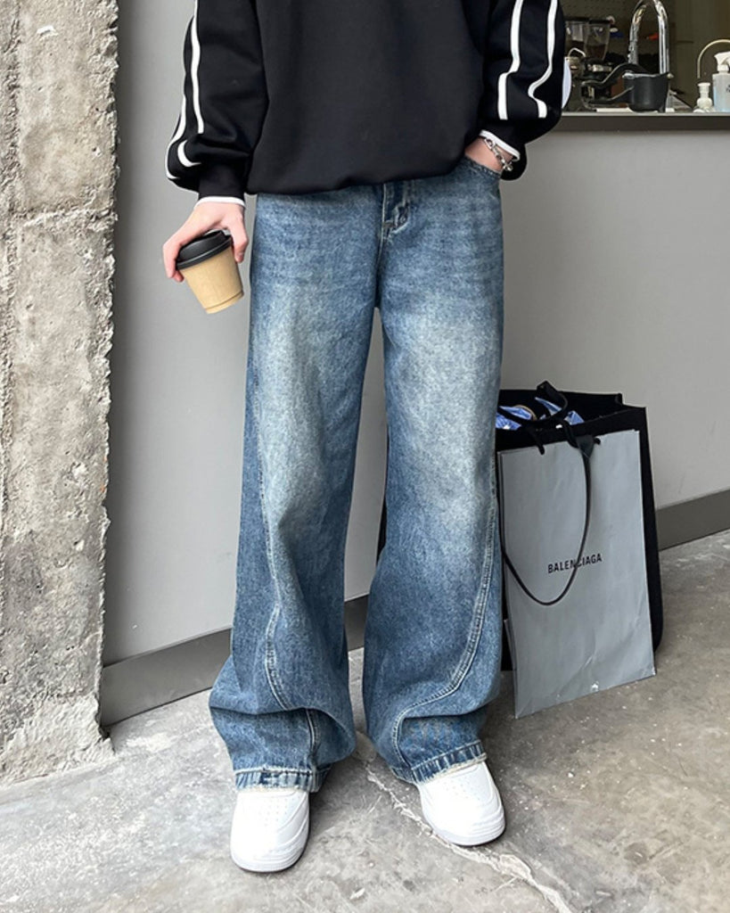 Street Damaged Jeans PLT0021 - KBQUNQ｜韓国メンズファッション通販サイト