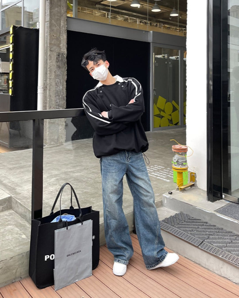 Street Damaged Jeans PLT0021 - KBQUNQ｜韓国メンズファッション通販サイト