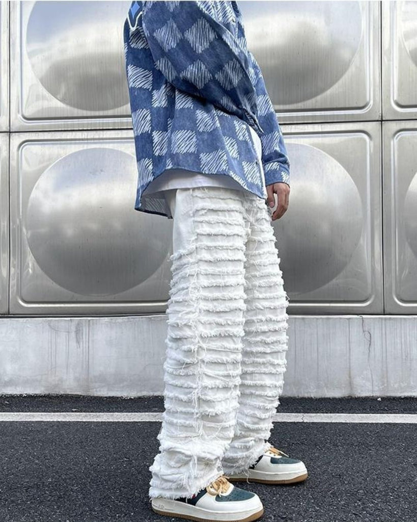 Street Fine Fringe Pants KBQ0577 - KBQUNQ｜韓国メンズファッション通販サイト