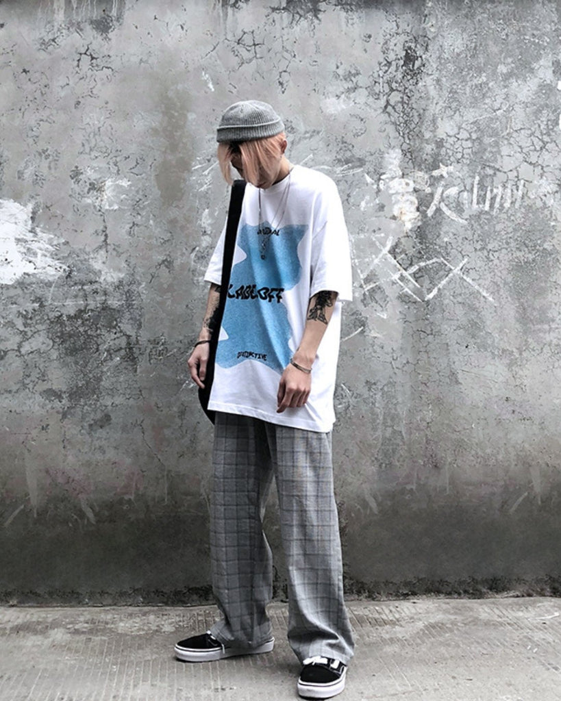 Street Oversized Short Sleeve T-Shirt ASD0005 - KBQUNQ｜韓国メンズファッション通販サイト