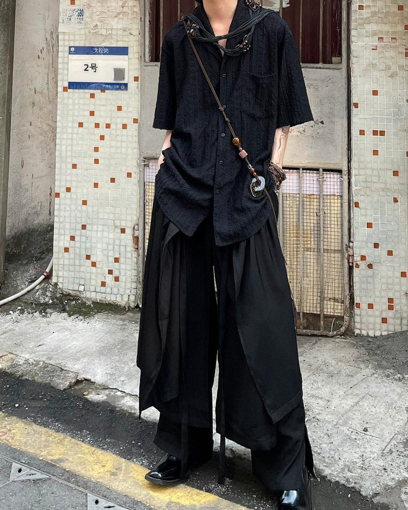 Style Lace Short Sleeve Shirt YMN0016 - KBQUNQ｜韓国メンズファッション通販サイト