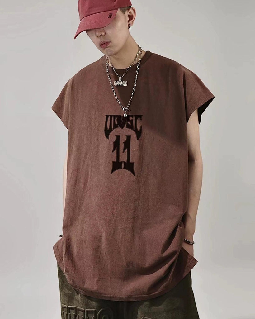 Summer Loose Sleeveless T-Shirt UCS0011 - KBQUNQ｜韓国メンズファッション通販サイト