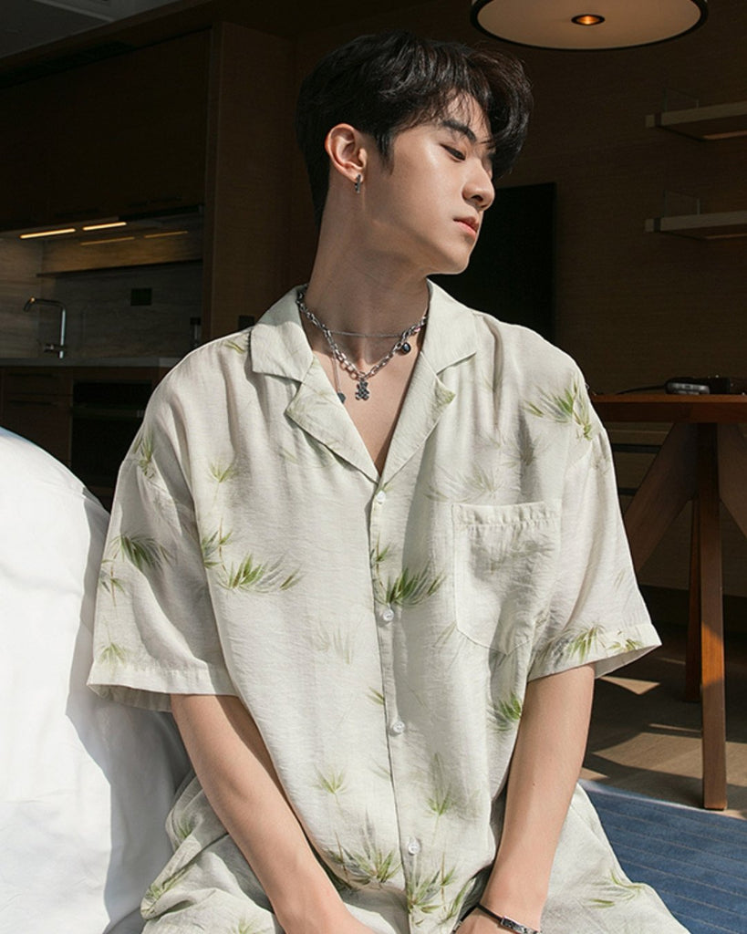 Summer Open Collar Shirt CCR0002 - KBQUNQ｜韓国メンズファッション通販サイト