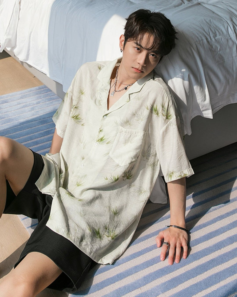Summer Open Collar Shirt CCR0002 - KBQUNQ｜韓国メンズファッション通販サイト