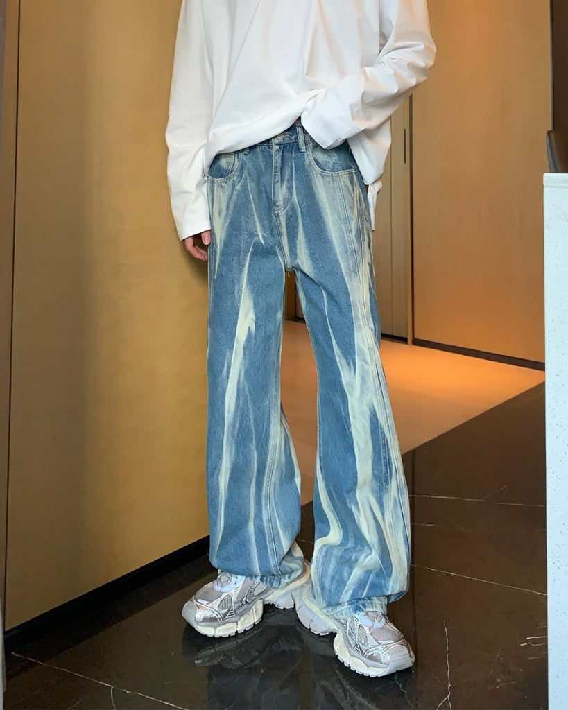 Tie-Dye Denim Wide Pants CBJ0039 - KBQUNQ｜韓国メンズファッション通販サイト