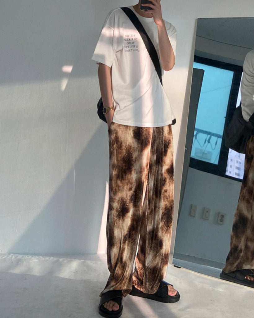Tie-Dye Loose Casual Pants VCH0110 - KBQUNQ｜韓国メンズファッション通販サイト