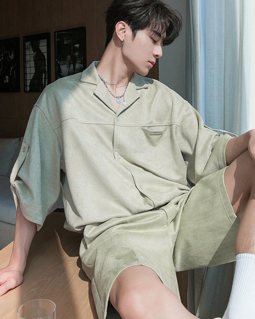 Trend Loose Shirt & Shorts CCR0008 - KBQUNQ｜韓国メンズファッション通販サイト