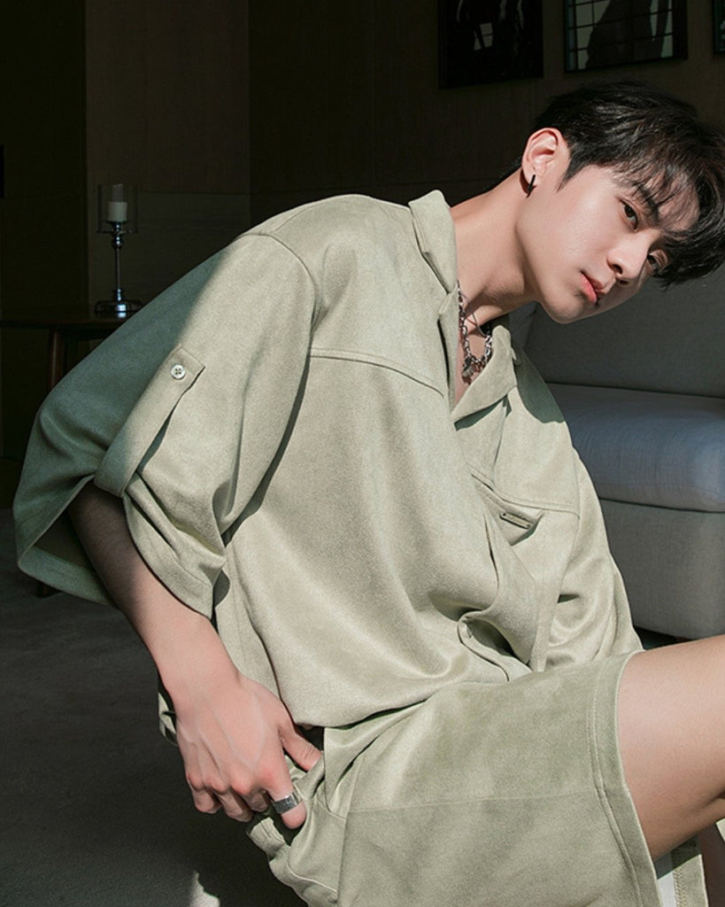 Trend Loose Shirt & Shorts CCR0008 - KBQUNQ｜韓国メンズファッション通販サイト