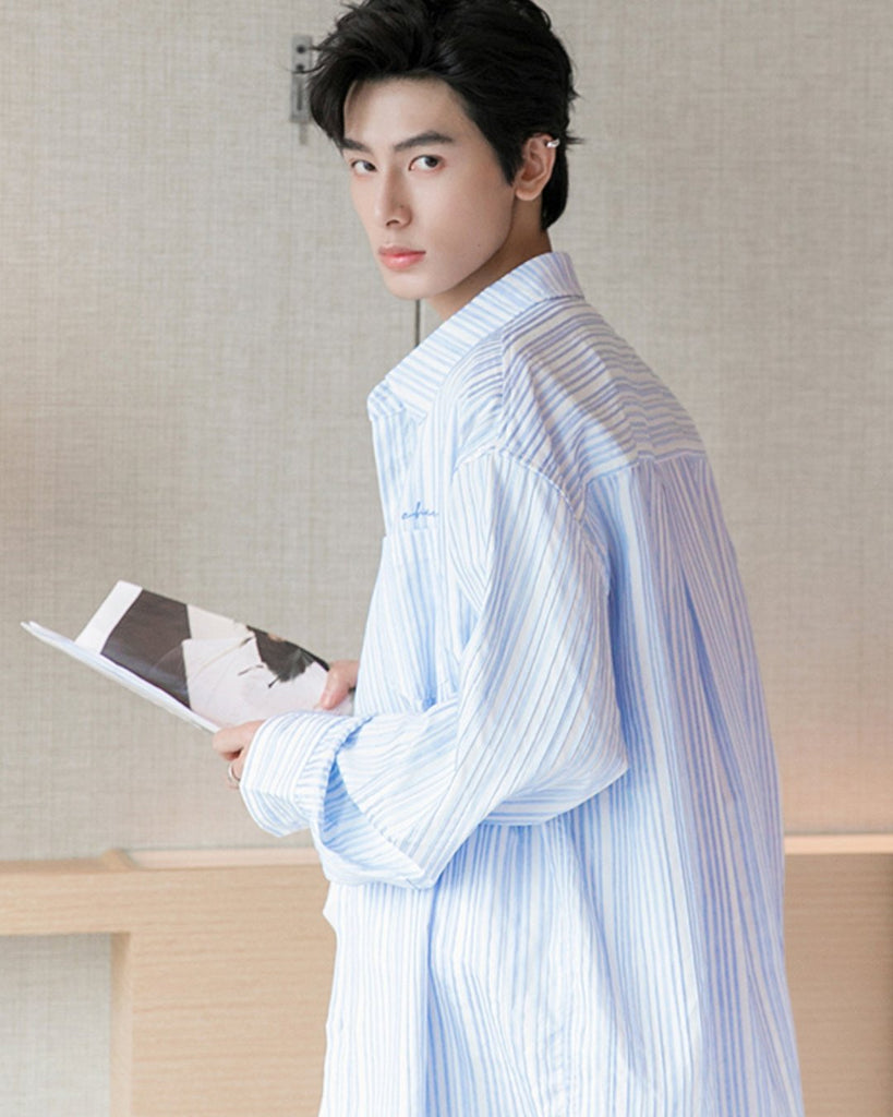 Trend Loose Stripe Shirt CCR0004 - KBQUNQ｜韓国メンズファッション通販サイト