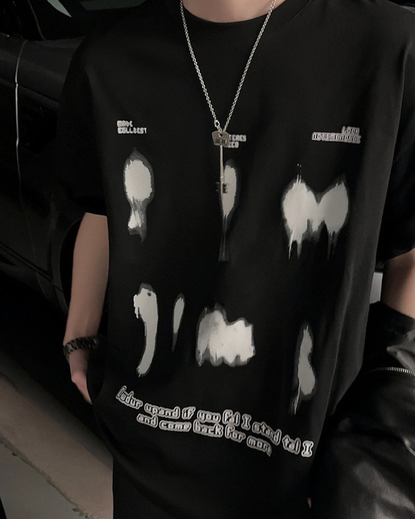 Unique Design Round Neck T-Shirt JMH0024 - KBQUNQ｜韓国メンズファッション通販サイト