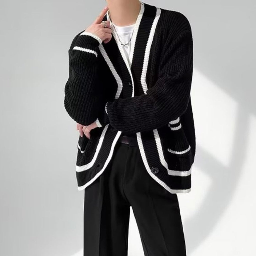 V-NECK CARDIGAN【KBQ468】 - KBQUNQ｜韓国メンズファッション通販サイト
