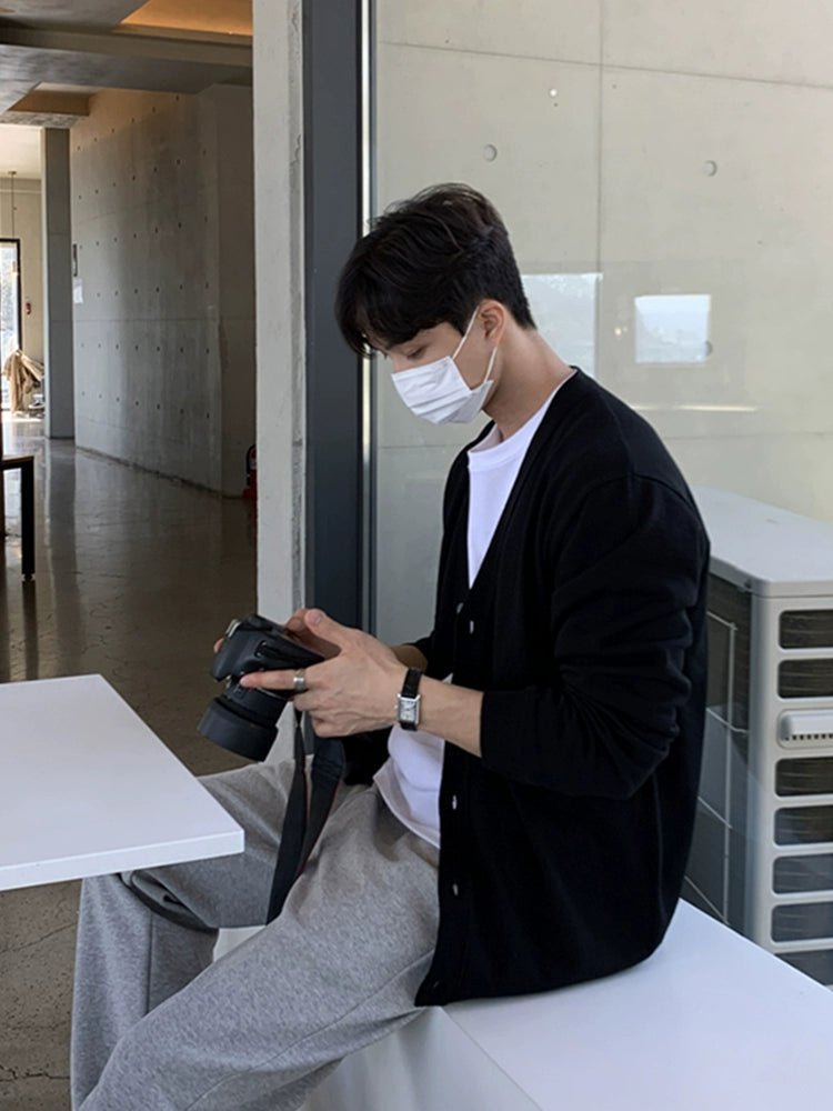 V-Neck Plain Cardigan VCH0193 - KBQUNQ｜ファッション通販