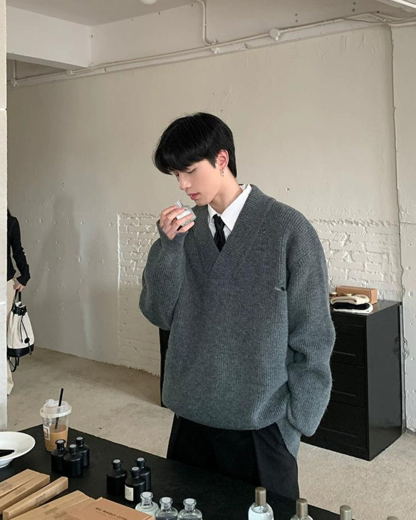 V-Neck Pullover Sweater OYC0012 - KBQUNQ｜ファッション通販