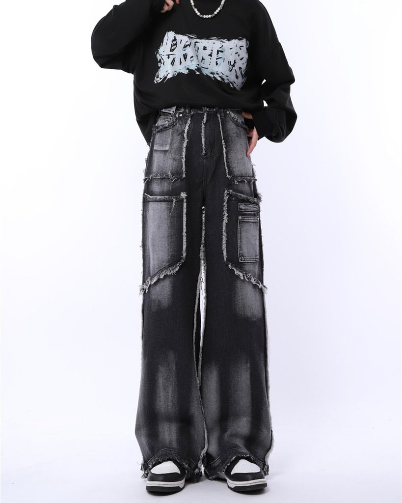 Vintage Black Denim Pants MJM0005 - KBQUNQ｜韓国メンズファッション通販サイト