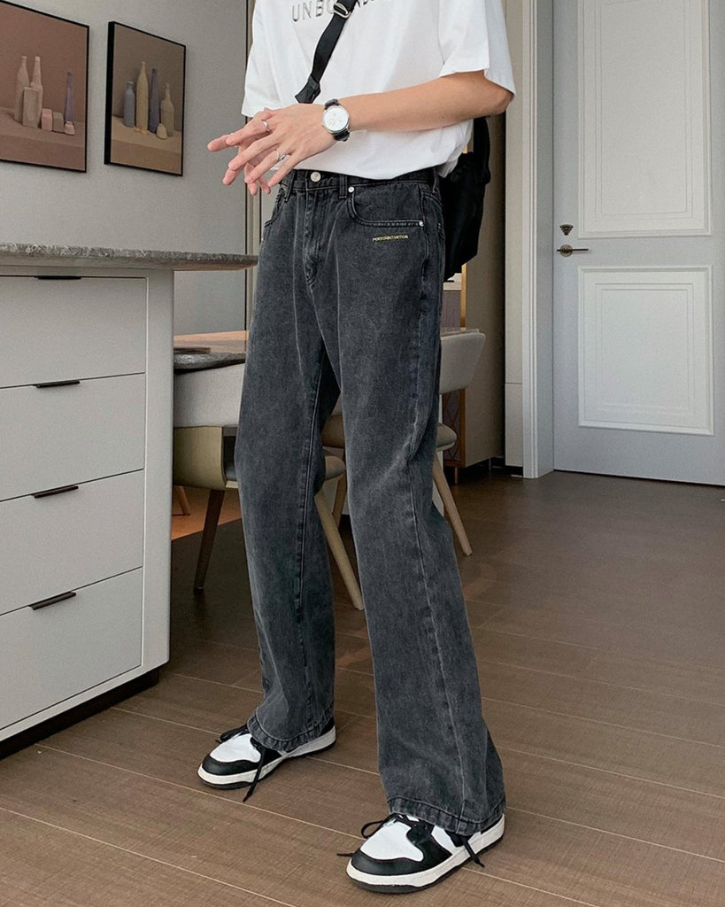 Vintage Casual Denim Pants HUD0010 - KBQUNQ｜韓国メンズファッション通販サイト