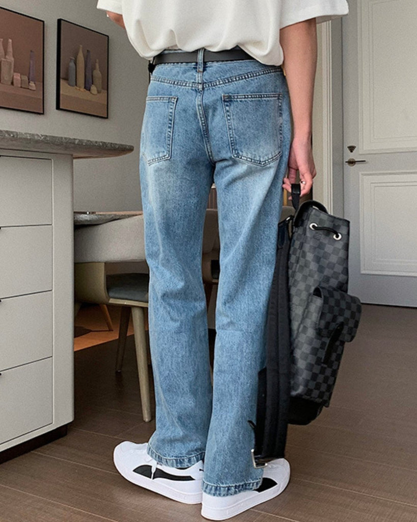 Vintage Casual Denim Pants HUD0010 - KBQUNQ｜韓国メンズファッション通販サイト