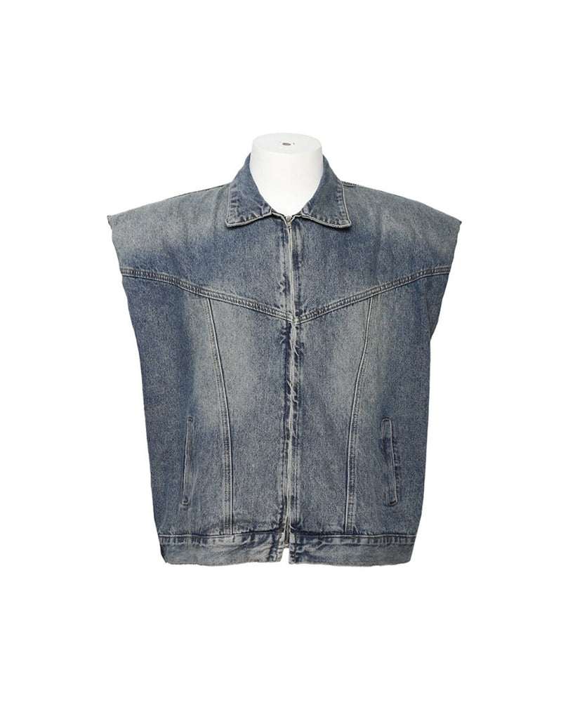 Vintage Denim Vest PLT0017 - KBQUNQ｜韓国メンズファッション通販サイト