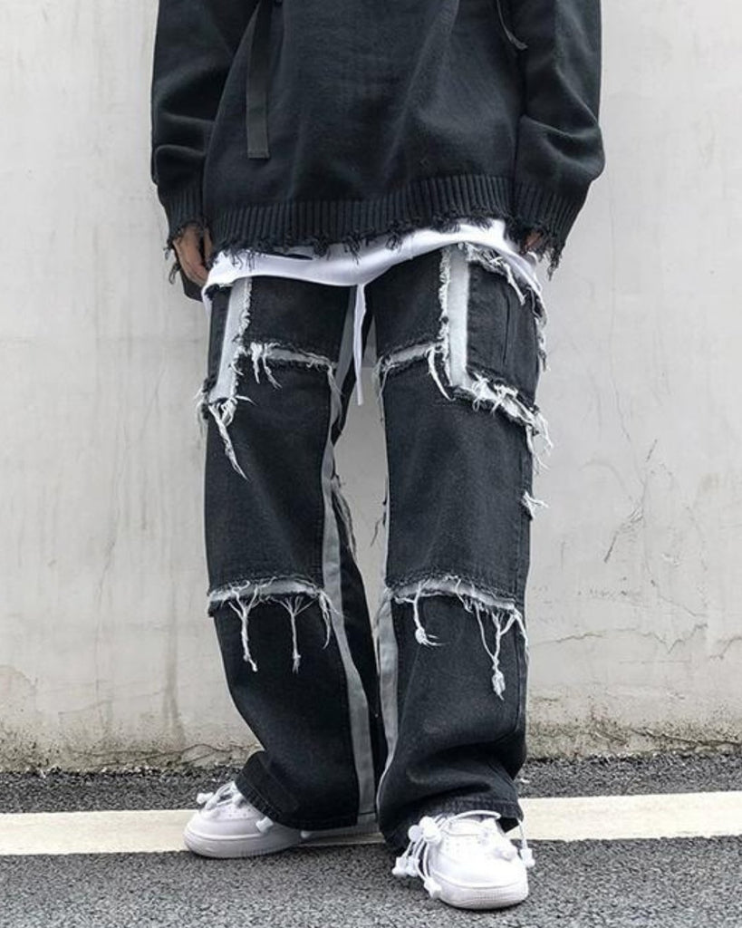 Vintage Fringe Wide Denim Pants 77F0005 - KBQUNQ｜韓国メンズファッション通販サイト