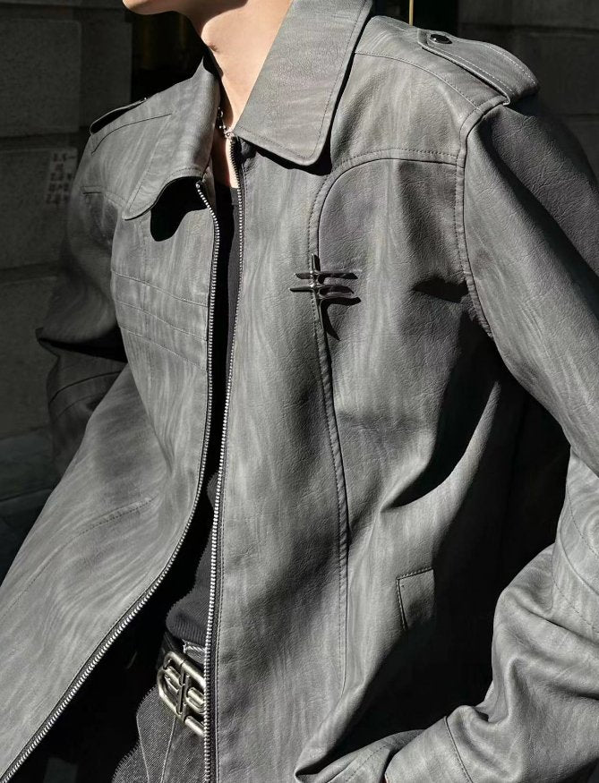Vintage PU Leather Jacket JMH0050 - KBQUNQ｜ファッション通販