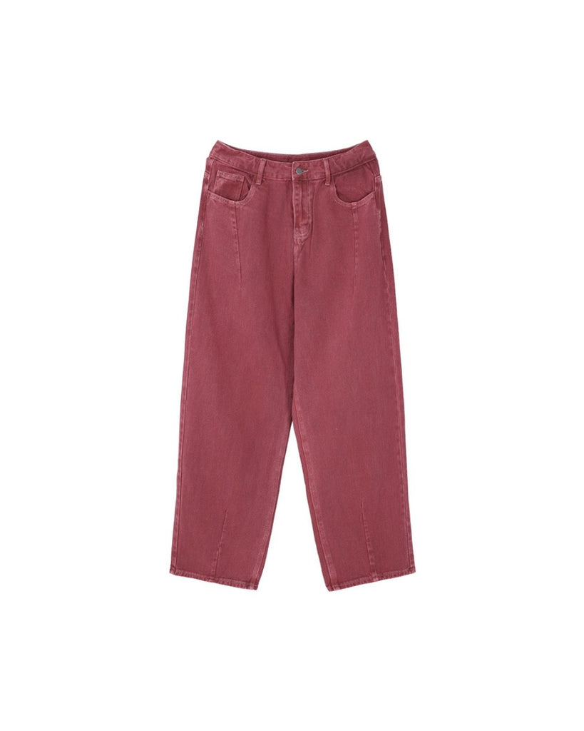 Vintage Stain Red Denim Pants LGR0008 - KBQUNQ｜韓国メンズファッション通販サイト