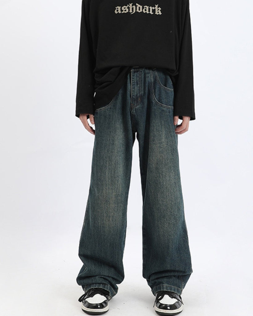Vintage Style Straight Denim Pants ASD0035 - KBQUNQ｜韓国メンズファッション通販サイト