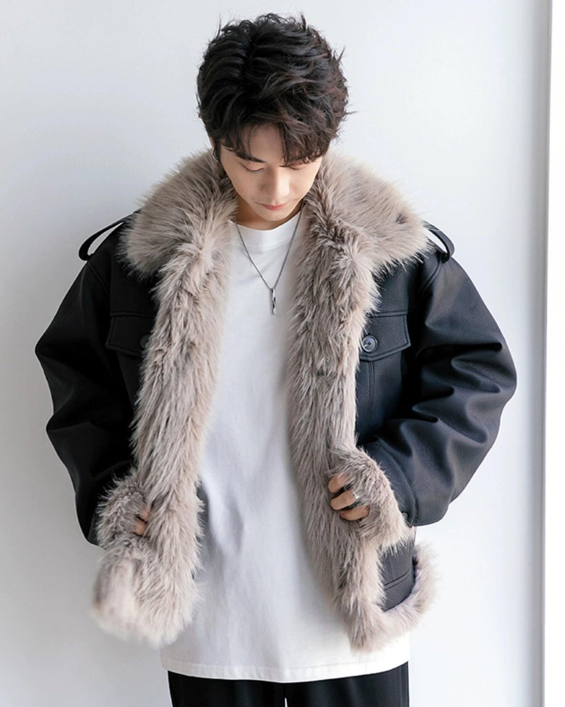 Volume Fur Leather Jacket CCR0042 - KBQUNQ｜ファッション通販