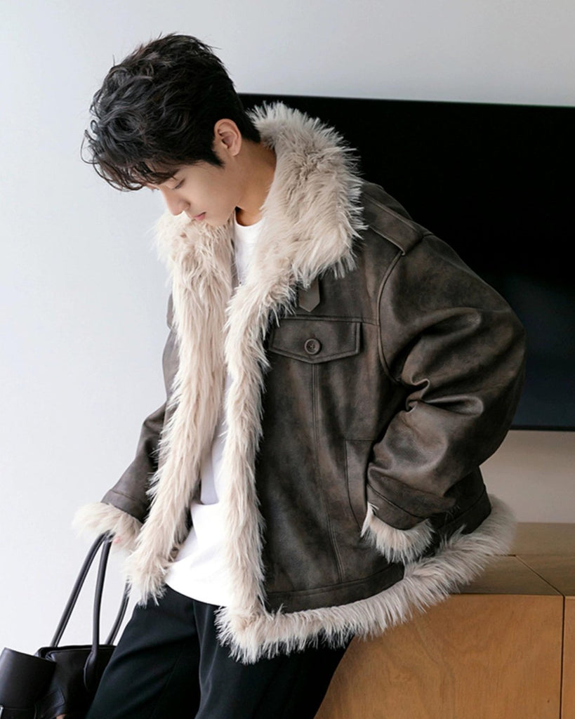 Volume Fur Leather Jacket CCR0042 - KBQUNQ｜ファッション通販