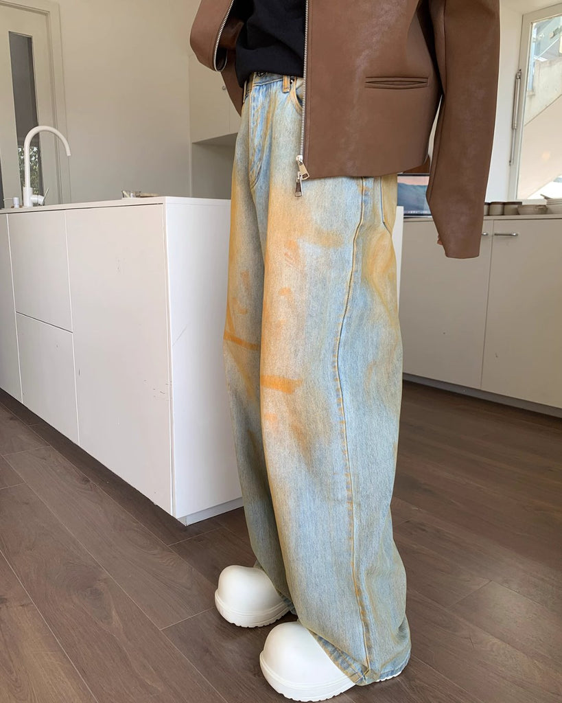 Wash Gradient Denim Pants BKC0237 - KBQUNQ｜ファッション通販