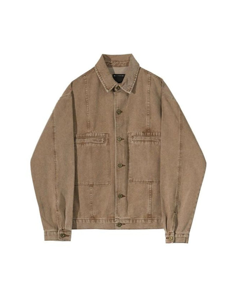 Washed Loose Denim Jacket VCH0134 - KBQUNQ｜ファッション通販