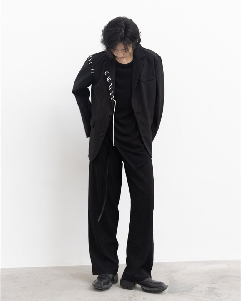 White Stitched Jacket SVN0007 - KBQUNQ｜韓国メンズファッション通販サイト