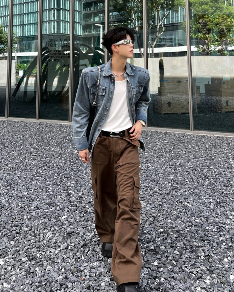 Wide Cargo Pants TNS0019 - KBQUNQ｜韓国メンズファッション通販サイト
