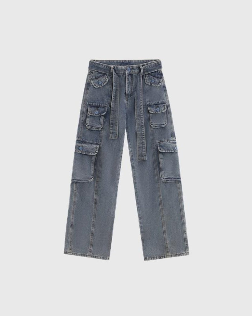 Wide Denim Cargo Pants INS0007 - KBQUNQ｜ファッション通販