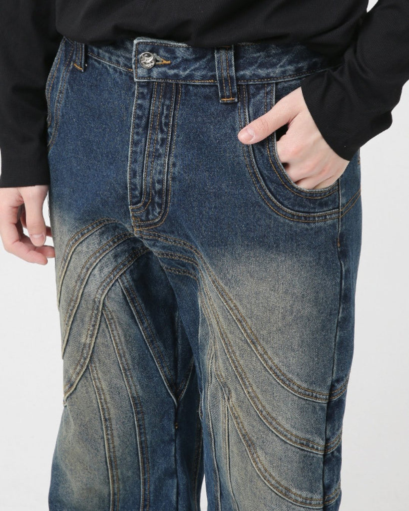 Wide Denim Pants Jeans P1O0005 - KBQUNQ｜韓国メンズファッション通販サイト
