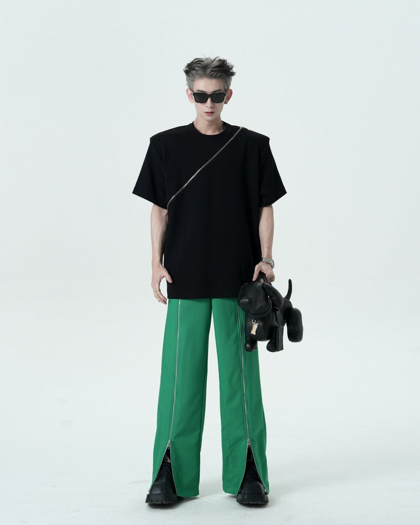 Zip Street Short Sleeve T-Shirt XSZ0002 - KBQUNQ｜韓国メンズファッション通販サイト