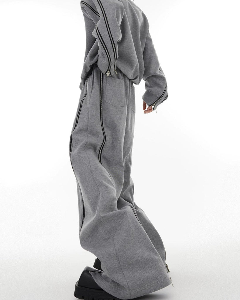 Zipper Design Sweatshirt & Sweatpants CLE0003 - KBQUNQ｜ファッション通販